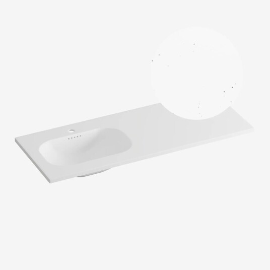 Korsbakken Nice Heldekkende Terrazzo Pepper 120cm Venstre