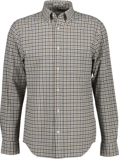 Gant Reg Seersucker Check Shirt   Grey   XL