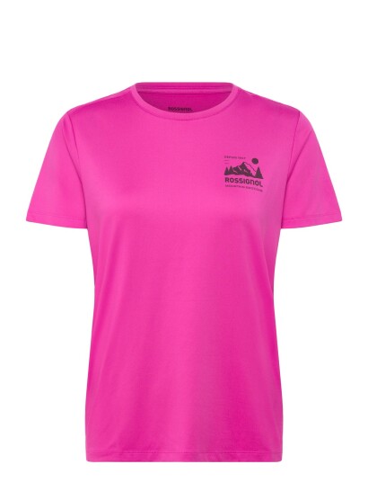 ROSSIGNOL W Graphic Active Tee Pink XS ROSSIGNOL W Graphic Active Tee Pink XS
