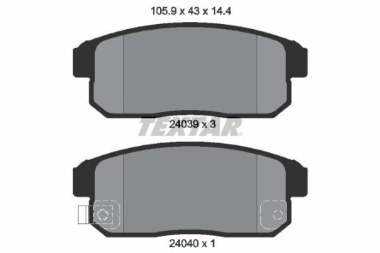 Bremseklosser TEXTAR 2403901 Bremseklosser TEXTAR 2403901