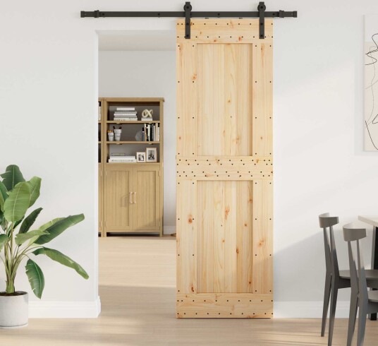  Skyvedør NARVIK Naturlig og svart 70 x 210 cm 152,5 cm