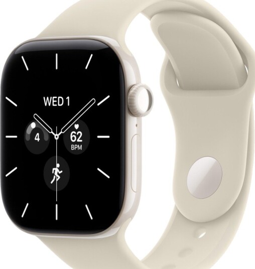 Apple Watch Series 12 42mm CEL (perlehvit keramikk/sand Sport Band) M/L Apple Watch Series 12 42mm CEL (perlehvit keramikk/sand Sport Band) M/L