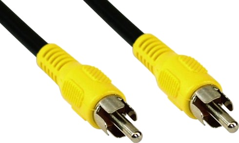 Inline Videokabel 1 X Cinch M 1 X Cinch M 7 M Svart Pluggfarge: Gul 89937E
