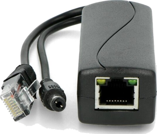 PoE splitter 5V / 2,4A med RJ45 og DC 5,5/2,1mm PoE splitter 5V / 2,4A med RJ45 og DC 5,5/2,1mm