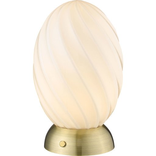 Halo Design Twist Oval Bordlampe Opal/ Messing Halo Design Twist Oval Bordlampe Opal/ Messing