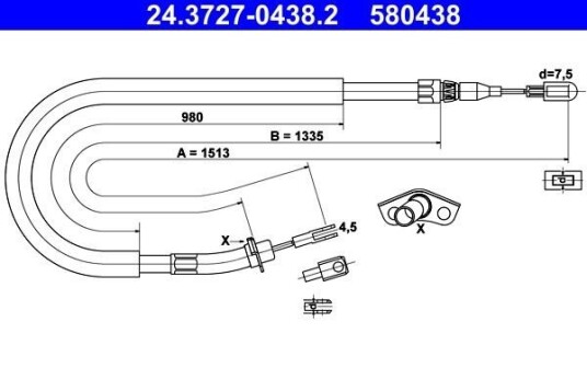 Bremsewire ATE 24.3727 0438.2