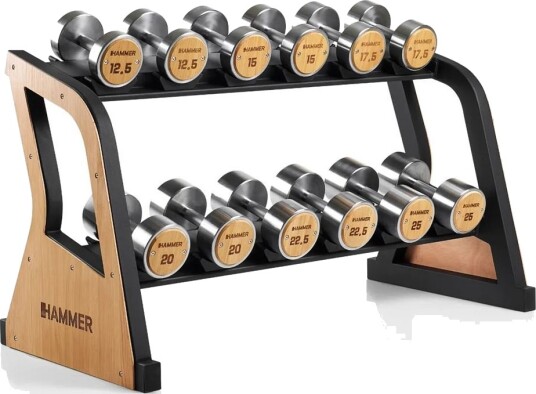 Hammer Sport Eksklusivt hantelstativsett (12,5–25 kg) Hammer Sport Eksklusivt hantelstativsett (12,5–25 kg)