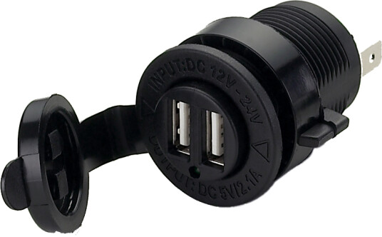 USB uttak dobbelt kontakt 12 24V USB uttak dobbelt kontakt 12 24V