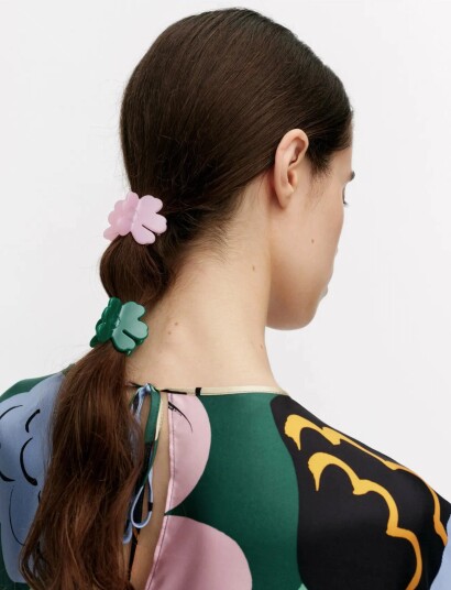 Marimekko Nano Unikko Hair Clip Set Pink ONE SIZE