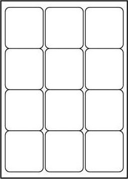 Logo Etiketter A4 Matte Hvite 25 Stk.