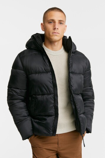 Studio Total Jakke Recycled Puffer Jacket Svart Studio Total Jakke Recycled Puffer Jacket Svart