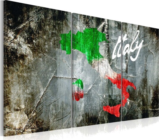Bilde Kunstnerlig Kart Over Italia Triptyk 120x80 Artgeist sp. z o. o.