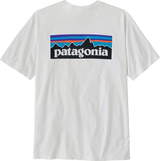Patagonia P 6 Logo Responsibili Tee Herre Fiber White L