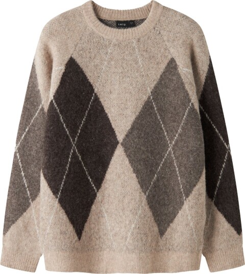 LMTD Nlfkleaveharlekin Ls Short Knit PEYOTE 134 140