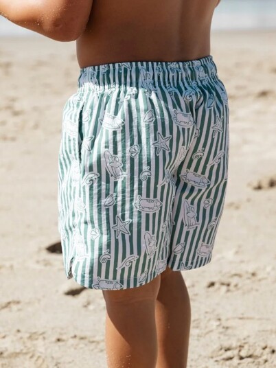 Swim Essentials Badebukse Surf Dogs Green 134 140