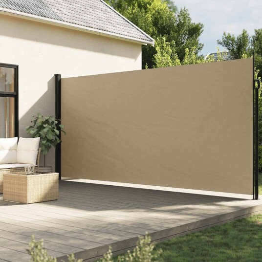 Uttrekkbar sidemarkise beige 220x600 cm 4004570