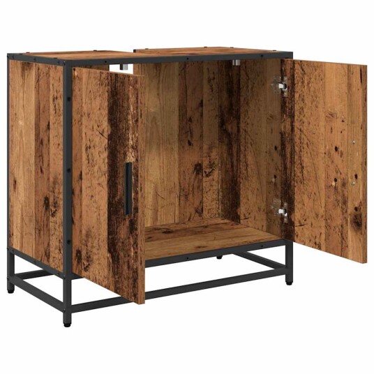 Baderomsvaskeskap Gammelt tre 65 x 33 x 60 cm Konstruert tre Baderomsvaskeskap Gammelt tre 65 x 33 x 60 cm Konstruert tre