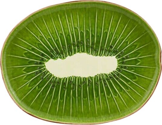 Bordallo Pinheiro   Tropical Fruits serveringsfat 40,2x31,1 cm kiwi grønn