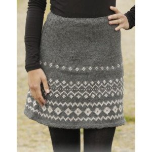 Diamond Twist by DROPS Design - Skjørt Strikkeoppskrift str . S - XXXL - Small