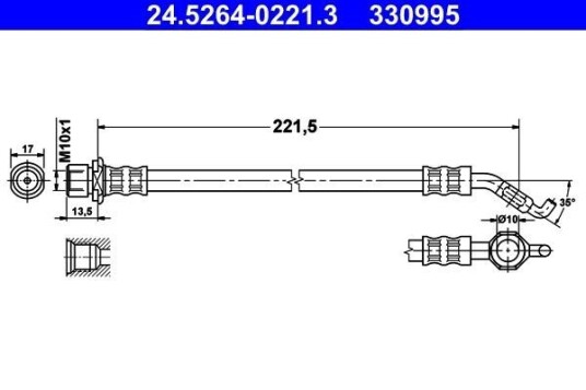 Bremseslange ATE 24.5264 0221.3