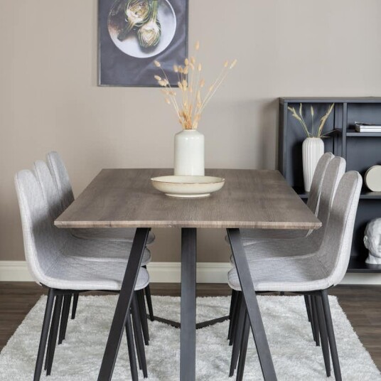 Venture Home Spisegruppe Venture Home Madde med 6 Phoi Stoler Polyester GR20265