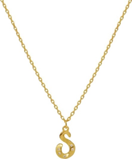 Alphabet Necklace S Forgylt Sølv Sterling 925 40 42.5 45 cm