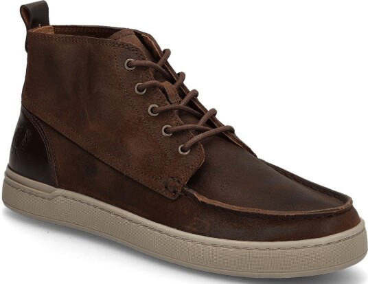 Fred Perry Drury Mid Waxed Suede/Lthr - RICH BROWN - 40