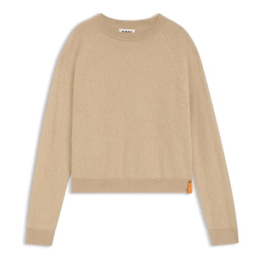 Hugo Boss Boss Dame Strikkevarer Beige M Hugo Boss Boss Dame Strikkevarer Beige M