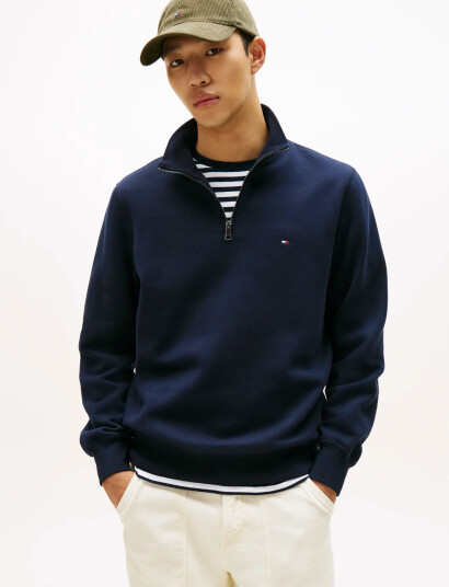 Tommy Hilfiger Essential Fleece 1/4 Zip Navy L