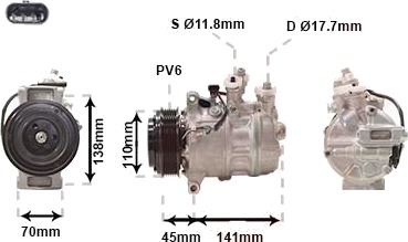 AC-kompressor VAN WEZEL 3001K711