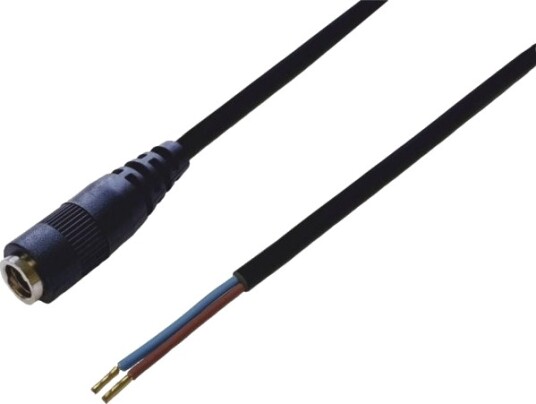 Bkl Electronic Dc-Stikk Koblingskabel Dc-Kobling Kabelsko 2,1 Mm 0,75 M 1 Stk Single