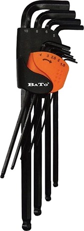 BATO Unbrakonøkkelsett 1,5-10,0mm langt. 9 deler.