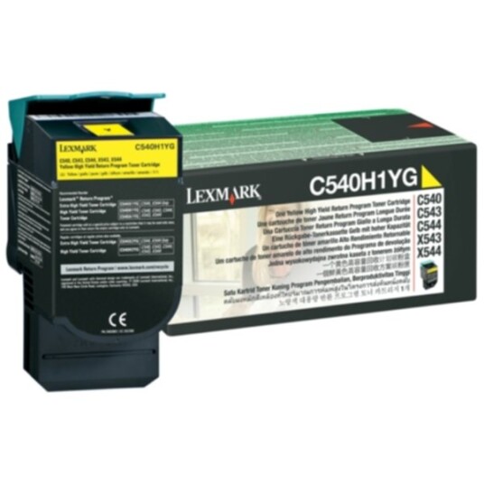 Lexmark C540H1YG Tonerkassett gul 2.000 sider, høy kapasitet return