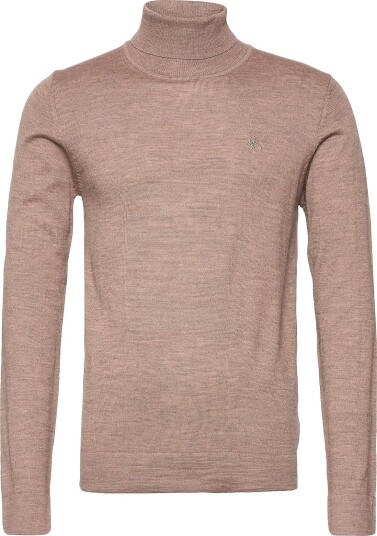 Lindbergh Merino Knit Roll Neck   DK SAND   L