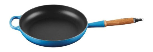 Le Creuset Signature stekepanne m/trehåndtak 28 cm azure