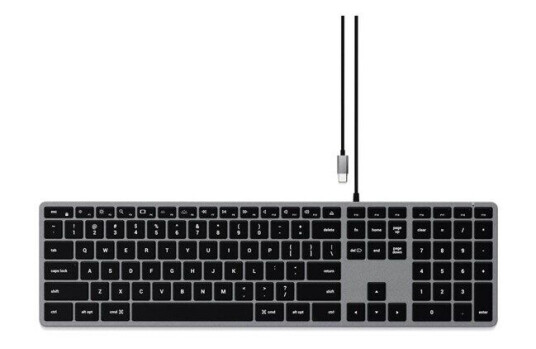 Satechi Slim W3 Tastatur med Bakbelysning og USB-C Fullstørrelse Satechi Slim W3 Tastatur med Bakbelysning og USB-C Fullstørrelse