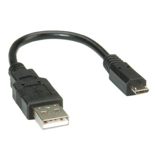 ROLINE USB 2.0 Kabel A-MicroB 0,15 m Sort ROLINE USB 2.0 Kabel A-MicroB 0,15 m Sort
