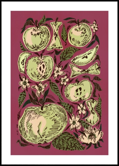 Green Apples and Blossoms Plakat / 40x50