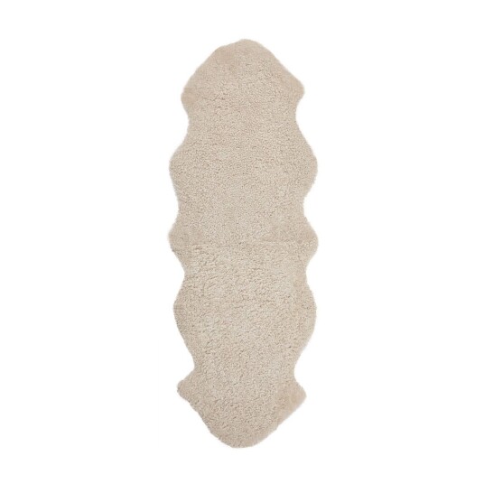 Nordic Sheep Dobbelt Saueskinn New Zealand Kort ull 170x60 cm Beige