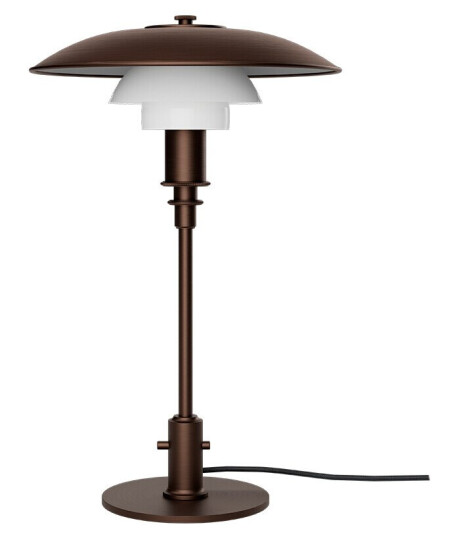 Louis Poulsen PH 3/2 Bordlampe Aged Brass/Opal Glass