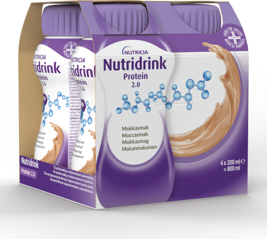 Nutridrink Protein 2.0 Næringsdrikk Mokka 4x200 ml Nutridrink Protein 2.0 Næringsdrikk Mokka 4x200 ml