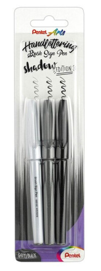 Pentel XSES15/3-ANN2 Brush Sign Pen SHAD