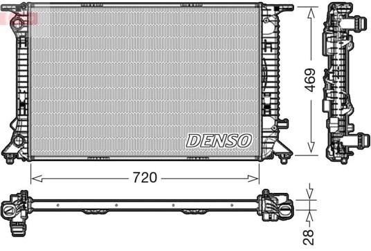 Radiator DENSO DRM02022 Radiator DENSO DRM02022
