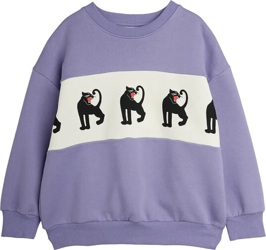 Mini Rodini Panther Panel Sweatshirt Purple 104/110