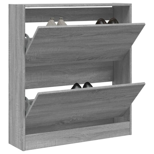  Skoskap grå sonoma 80x21x87,5 cm konstruert tre 8721012381582