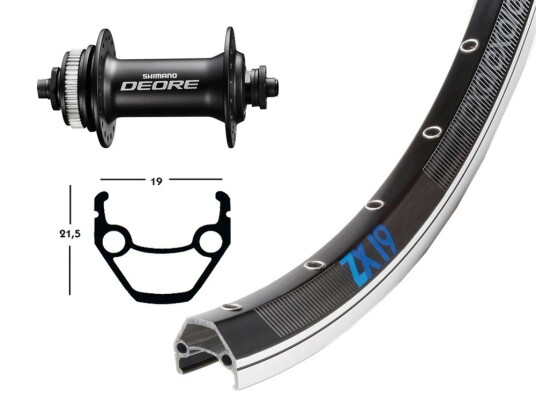 Exal 26"Forhjul Til Centerlock Shimano Deore Nav