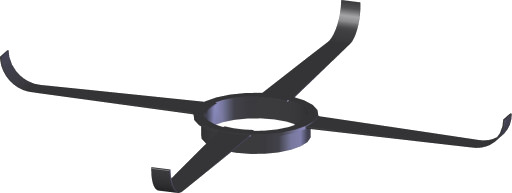 Styrebrakett fleksibelt rør 8 mm PPS