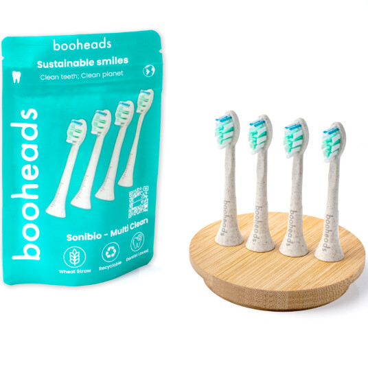 Plantebaserte børstehoder til Philips Sonicare BOOHEADS SoniBio 4 pcs.