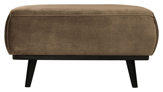 BePureHome Statement Puff - Taupe Velour Unoliving