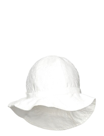 Huttelihut Summer Hat Embroidery   White   2 4Y